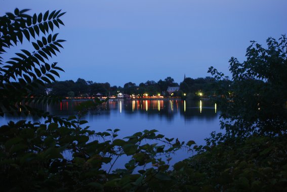 Jamaica Pond at twilight