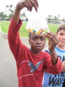 Jonathan inspects the Toe Token choices