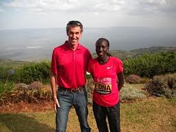 Reilly with 2011 World Marathon Champion Edna Kiplagat