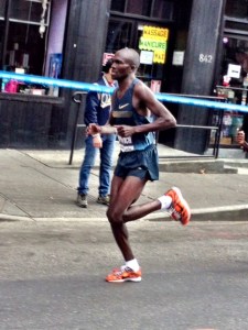 Olympic & World Champion Stephen Kiprotich of Uganda beginning to feel effects of third marathon in six months