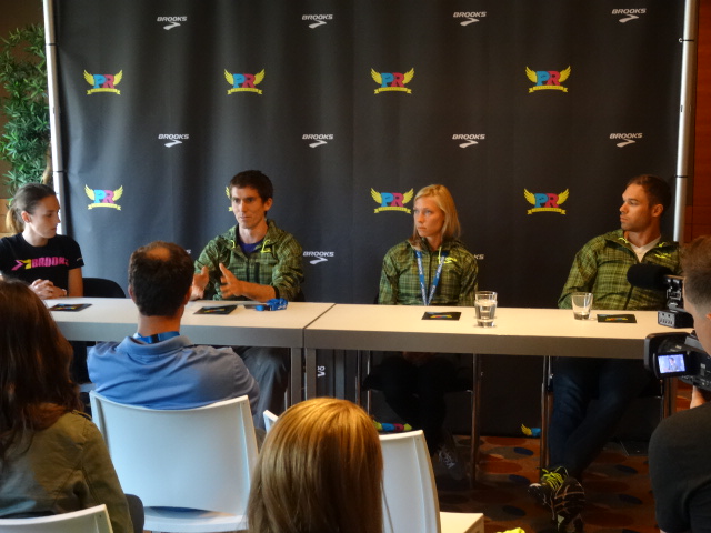 Grunewald, Heath, Mackey, Symmonds meet the press and press for changes