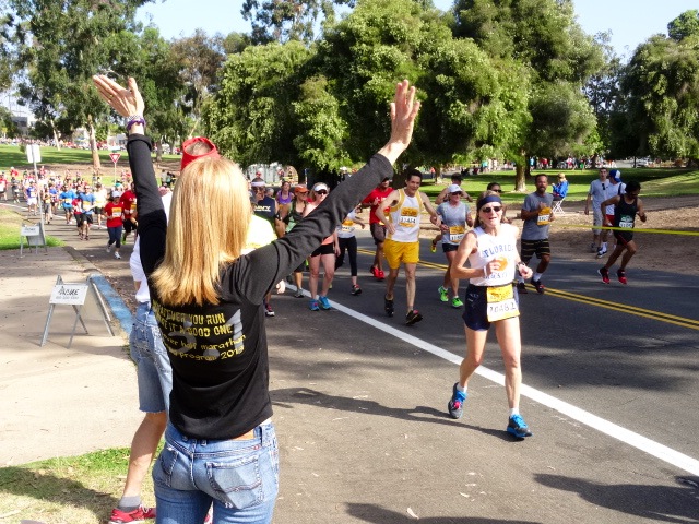 Marla's marathon cheering
