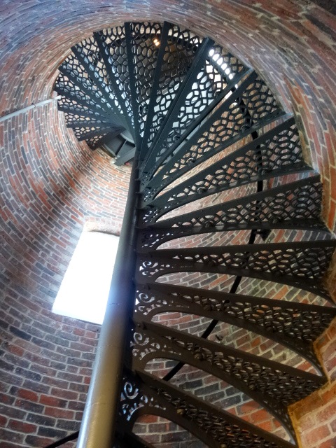 Spiraling up Pemaquid Lighthouse