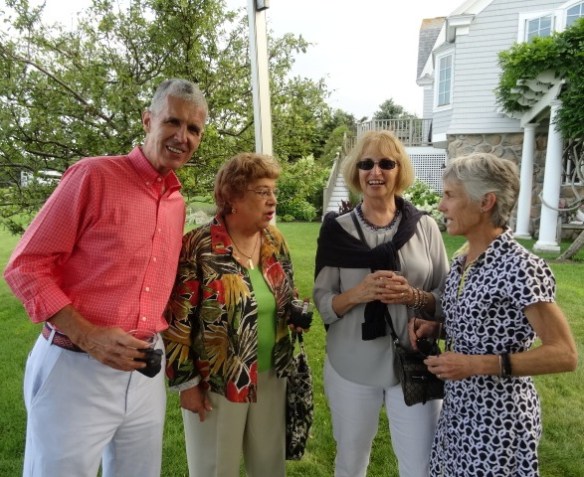 BAA executive director Tom Grilk with board member Gloria Ratti, wife Nancy, and Joanie at Candace Karu's host family party