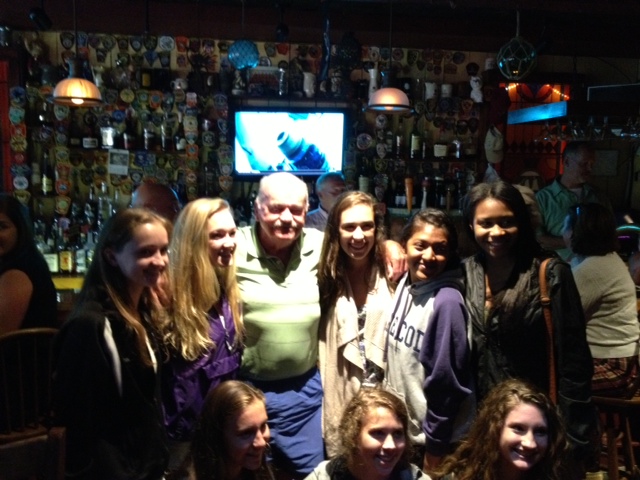 Tommy Leonard with Pittsfield, Ma. Hi School girls cross country team