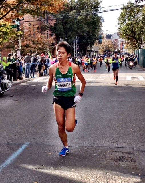 11 miles t- 20K Japan's Yuki Kawauchi leads with America's Zach Hine next in line