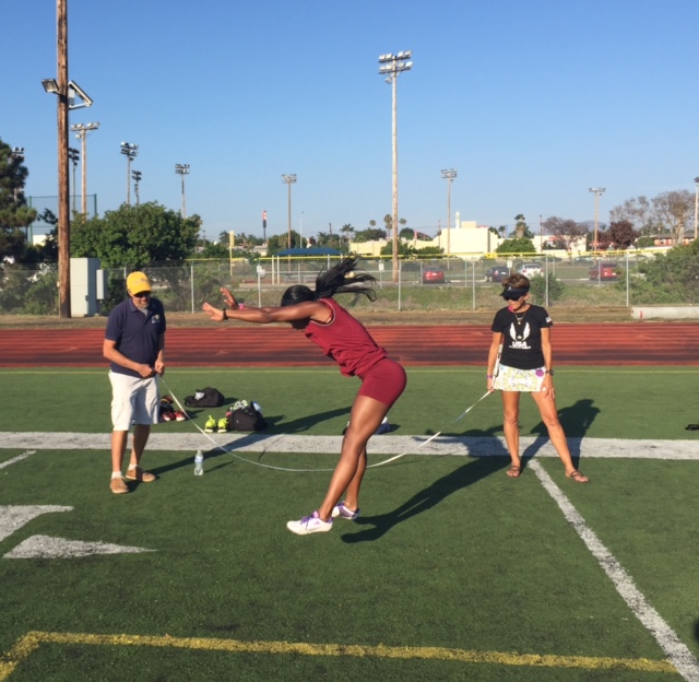 2007 Florida State grad Charlene OIiver took the women's win in the standing broad jump. She was a 20-foot long jumper for the Seminoles.