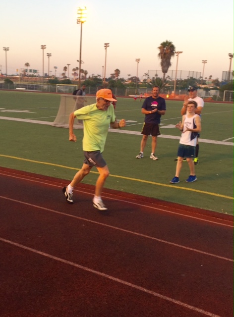 Charles powers home in the 220 in 56 seconds.