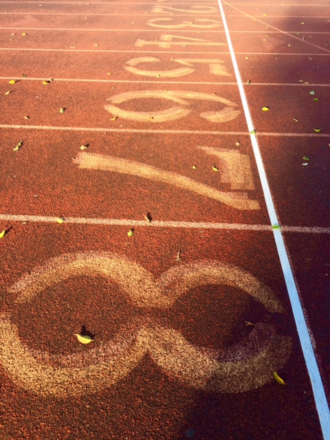 The old track has weathered over the years. There is hope that a new surface may soon be coming. 