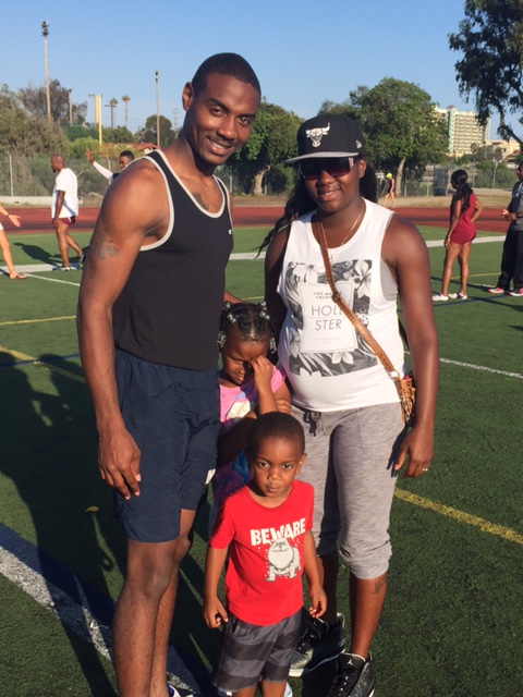 Q with wife Brittany, 7 year-old Jamaya & 3 year-old Q, Jr.