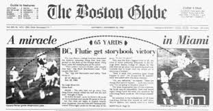 Flutie Hail Mary hailed