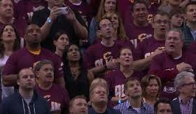 Cavs fans sing anthem