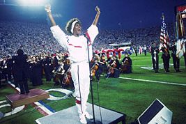 Whitney Wows at Super Bowl XXV