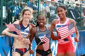 Kate Grace, Ajee Wilson and Chrishuna Williams, 2016 Olympians at 800m